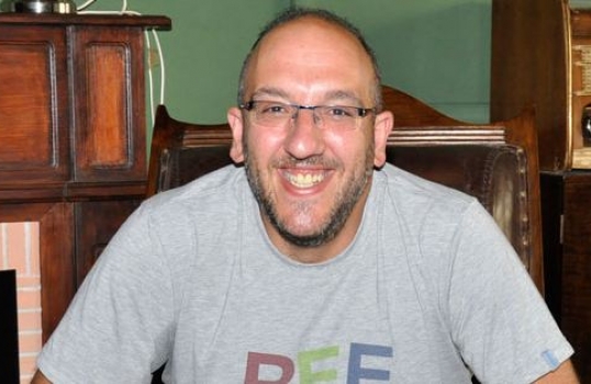 Javier Ajenjo, fundador del festival Sonorama, esta tarde en los Supermartes de El Hueco