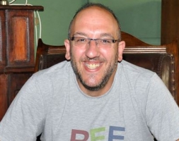 Javier Ajenjo, fundador del festival Sonorama, esta tarde en los Supermartes de El Hueco