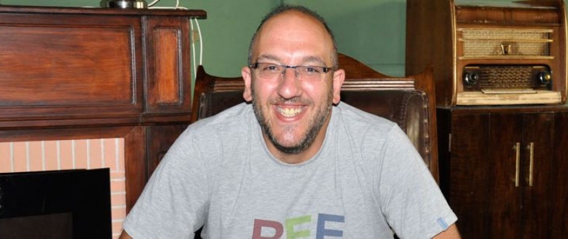 Javier Ajenjo, fundador del festival Sonorama, esta tarde en los Supermartes de El Hueco