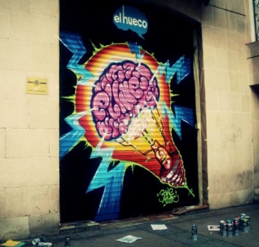 Un graffiti para decorar El Hueco