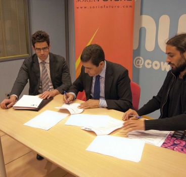 El Hueco y Soria Futuro firman un convenio para poner proyectos "en la parrilla de salida del mercado"