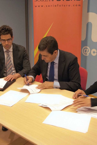 El Hueco y Soria Futuro firman un convenio para poner proyectos "en la parrilla de salida del mercado"